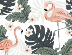 SKÄRBRÄDA I GLAS 52x40 FLAMINGO