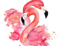 SKÄRBRÄDA I GLAS 52x40 FLAMINGO