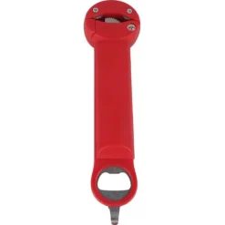 Skruv med justerbar lock i rostfritt stål 3 i 1 multifunktionell indragbar burk Flasköppnare Pop Fliköppnare Extra öppningsverktyg för flask Röd
