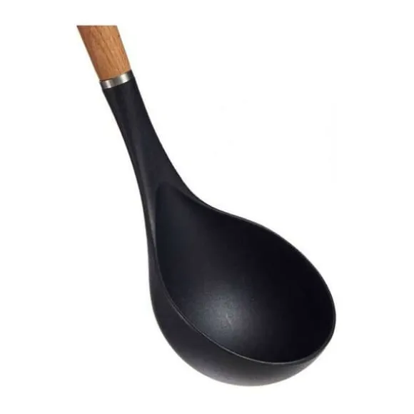 Slev i nylon och bokträ - DKD Home Decor - 8x3x32,5 cm - Mörkbrun - Utan plast - Klassisk - Flerfärgad