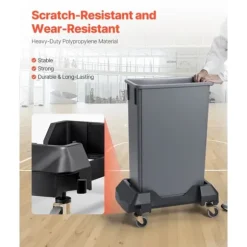 Slim Papperskorg Dolly, Passar 16/23 Gal Behållare, 200lbs Tung Duty, med Hjul