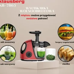 Slow juicer 150W för frukt och grönsaker KALLPRESS KLAUSBERG KB-7865