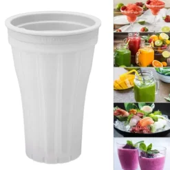 Slushie Maker Cup Snabbfryst 150ml Dryckstillverkning med stor kapacitet med lock för Summer White