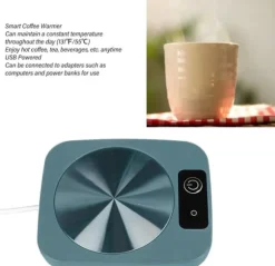 Smart konstant temperaturkaffevärmare, kakaodryckvärmare, USB-driven bärbar koppvärmare för kontor, resor och hem, håller ditt kaffe varmt och gott
