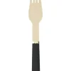 8 Små svarta trägafflar 15 cm. Size-Standard