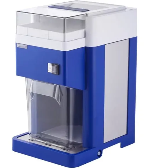 Snökonmaskin - Elektrisk Iskross - Kommersiell - 1,8 L Kapacitet - 300 W Motor - Rostfria Stålblad - Fin och Fluffig Is - För Hem och Restaurang - Blå | CDON