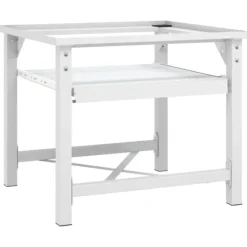 Sockel för tvättmaskin med utdragbar hylla vit - Förhöjningssockel - Förhöjningssocklar - Home & Living
