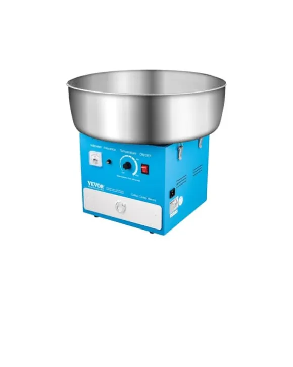 Sockervaddsmaskin, 1000W effekt, 3,7 ounces kapacitet, temperaturintervall 149-473°F,Blå