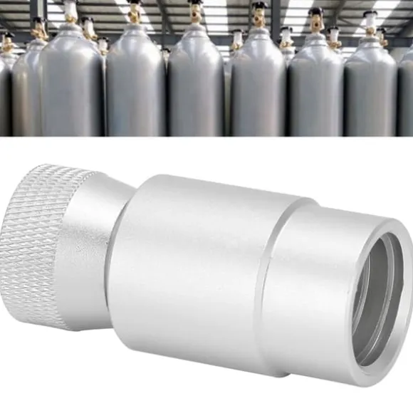 Soda CO2 Adapter Ventilkopplingssats ASA 1/4BSPP-TR21-4 Fyllningstillbehör Silver