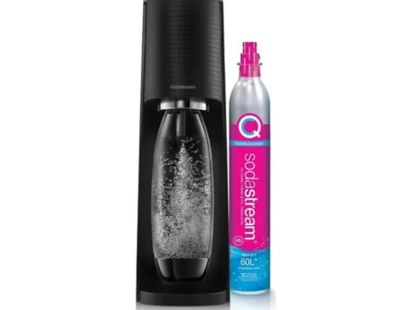 Sodastream Terra Saturator + 1 flaska + gas Svart + 2x 0,5L