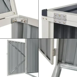 Sopkärlsskjul Tarbek avfallsskjul soptunneskydd plats för 4 sopkärlar 121x292x82 cm antracit [pro.tec]