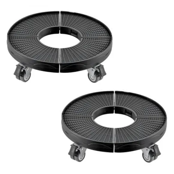 Soptunnedolly, 38x38x11 cm, Svart, Justerbar rullvagn