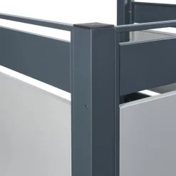 Soptunnesskydd Uusikaupunki 120x91x91 cm silver [en.casa]