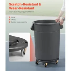Soptunne-vagn, 45,5x15,5 cm, Svart, Extra robust