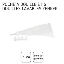 Spritspåse med 5 plastmunstycken 28 cm Zenker Smart Pastry