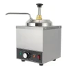 Såsdispenser - Elektrisk såspump med värme - 2 L - 30–110 °C termostat - 650 W - Rostfritt stål - EU‑kontakt - 21×21×37 cm - Silver