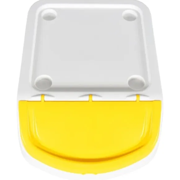 Stapelbara soptunnor med lock - 3 st | Färg: Vit | Volym: 120 L