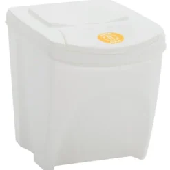 Stapelbara soptunnor 4 st vit 100 L polypropen