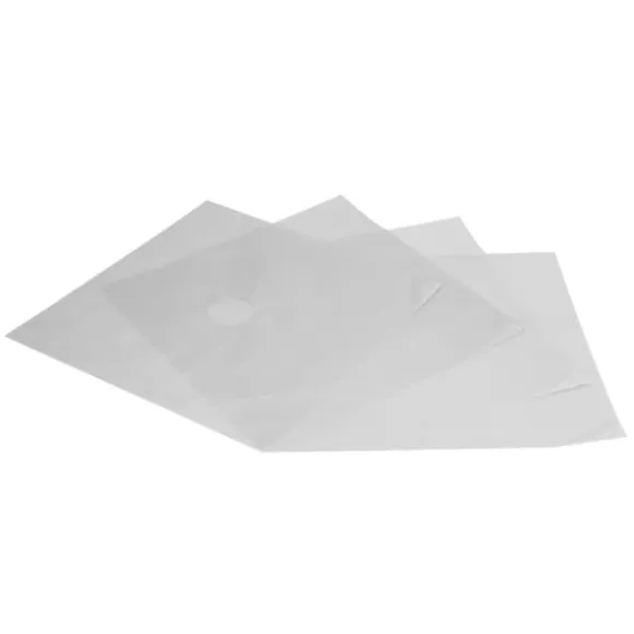 4 st. brännarskydd för gasspis, non-stick oljeskyddsmatta, köksredskap (silver)
