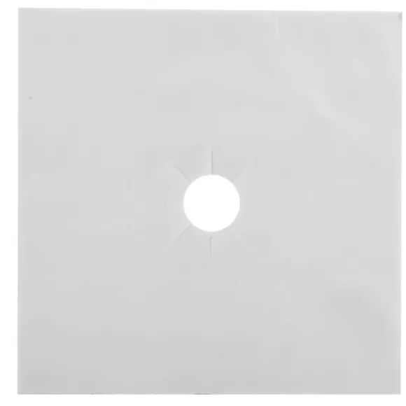 4 st. brännarskydd för gasspis, non-stick oljeskyddsmatta, köksredskap (silver)
