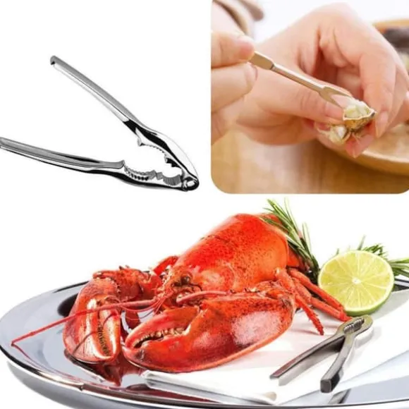 12 ST Fisk och skaldjursverktyg Krabba Sheller gafflar Set Öppnare Skaldjur Hummer Ben Sheller Kökstillbehör