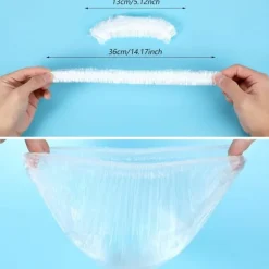50 st fräscha förvaringspåsar, elastiska matskyddspåse med plastfolie