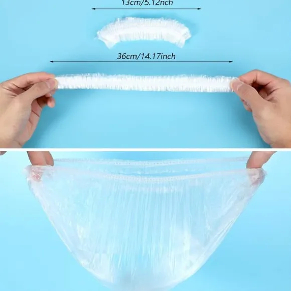 50 st fräscha förvaringspåsar, elastiska matskyddspåse med plastfolie