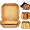 50st Fyrkantiga Airfryer Papper – Bakplåtspapper för Luftfritös 20cm