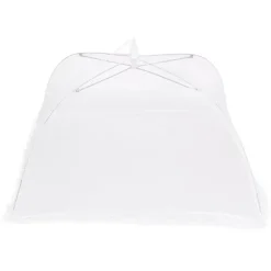 2 st hushållsparaply vikbart matmåltidsförvaringsnät tält kökstillbehör nätkant vit 43x43cm