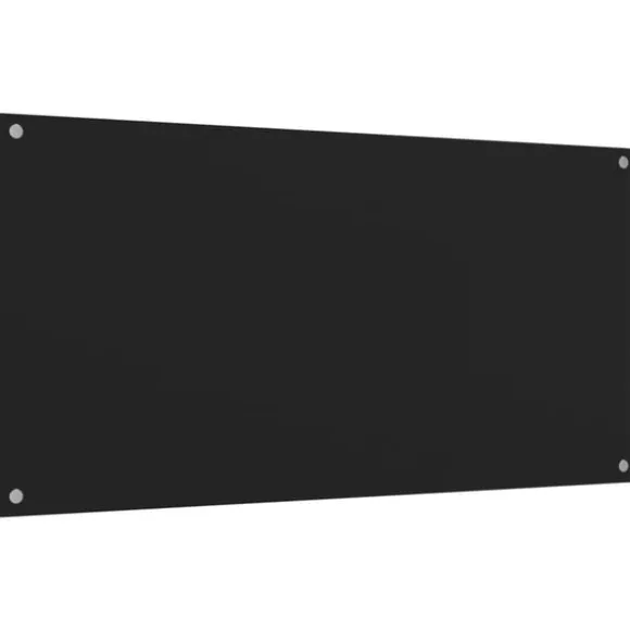 Stänkskydd 2 st svart 80x50 cm härdat glas