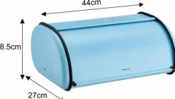 Stor brödlåda i stål 44cm mattblå KINGHOFF KH-1869