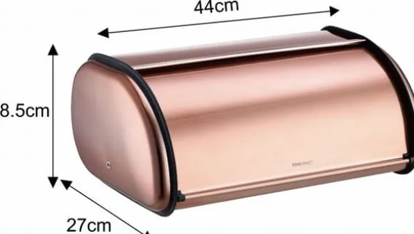 Stor brödlåda i stål 44cm matt roséguld KINGHOFF KH-1870