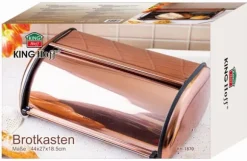 Stor brödlåda i stål 44cm matt roséguld KINGHOFF KH-1870