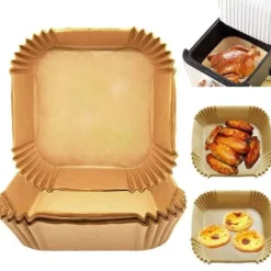 STORPACK Fyrkantiga Air Fryer Papper 300-pack för Luftfritös 17cm