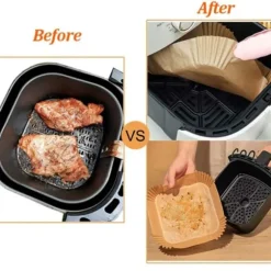 STORPACK Fyrkantiga Air Fryer Papper 300-pack för Luftfritös 17cm