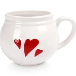 Stor porslinsmugg för att dricka te, örter, kaffe, choklad, värme XL