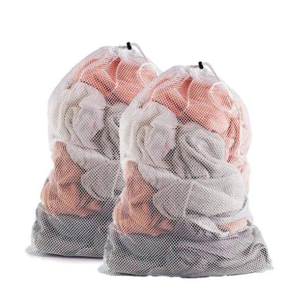 Stor tvättpåse 60x90 cm Vit 2-pack