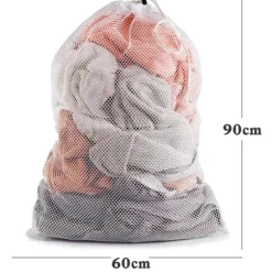 Stor tvättpåse 60x90 cm Vit 2-pack