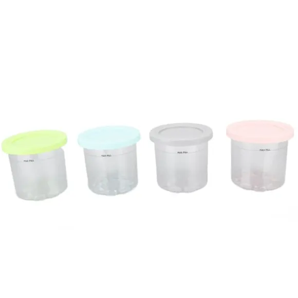 4 st. plastglassburkar, ersättning för Ninja NC299AMZ NC300s-serien Creami-glassmaskiner
