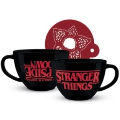 Stranger Things (The World is Turning Upside Down Cappuccino Mug And Stencil
