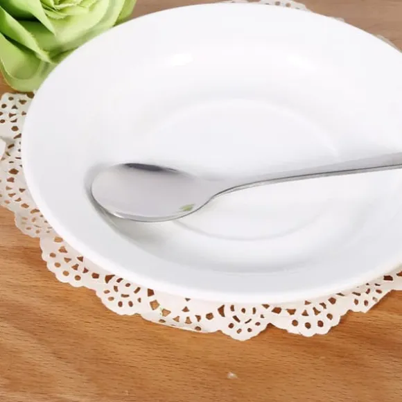 6 st rostfritt stål snygg långt handtag latte glass sundae kaffe soppsked teskedar nya