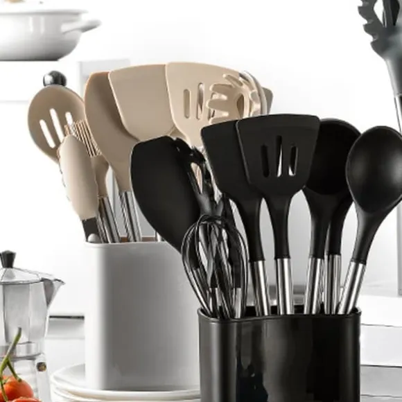 13 st Set Köksredskap Rostfritt stål Silikonsked Spatel Slev Köksredskap Set