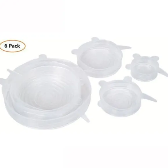 6st - Silikon Köksset Frukt Färsk Mat Saver Lock Diskmaskin Mikrovågsugn YJLO1339