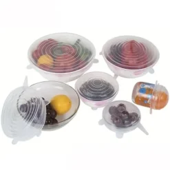 6st - Silikon Köksset Frukt Färsk Mat Saver Lock Mikrovågs diskmaskin Kåpor WSCZ1339