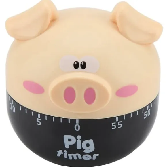 Söt Tecknad Gris Kökstimer Mekaniska Timers Räknare för Matlagning Timing Verktyg