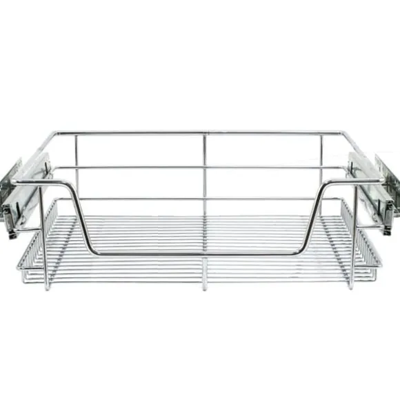 3 st Utdragbara Trådkorgar i Rostfritt Stål - 60 cm (B) med Mjuk Stängning För Skåp och Skafferier Kökslådor Förvaring 430 mm D x 497 mm B x 140 mm H | CDON