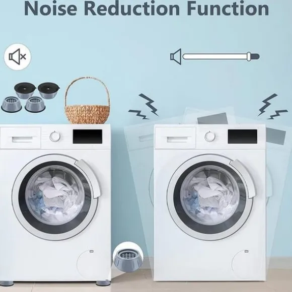 Style 2 - Vibrationsdämpande fötter till tvättmaskin/torktumlare 4 st.