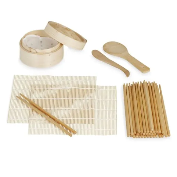 Sushi-tillverkningsset, Bambu, 23x23 cm, Natur