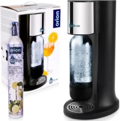 Svart AquaDream kolsyrasifon för kolsyravatten, patronset