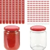 Syltburkar i glas med röda lock 96 st 230 ml - Kakburk - Kakburkar - Home & Living